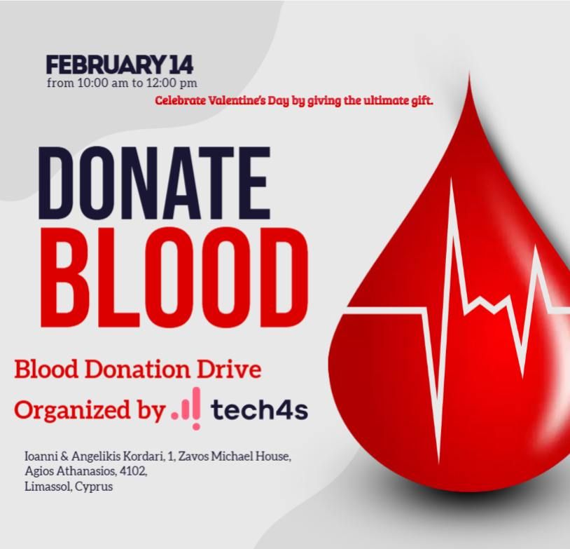  Tech4s Group\u2019s Blood Donation Drive | February 14th 