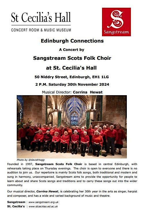 Edinburgh Connections: A Concert by Sangstream Scots Folk Choir