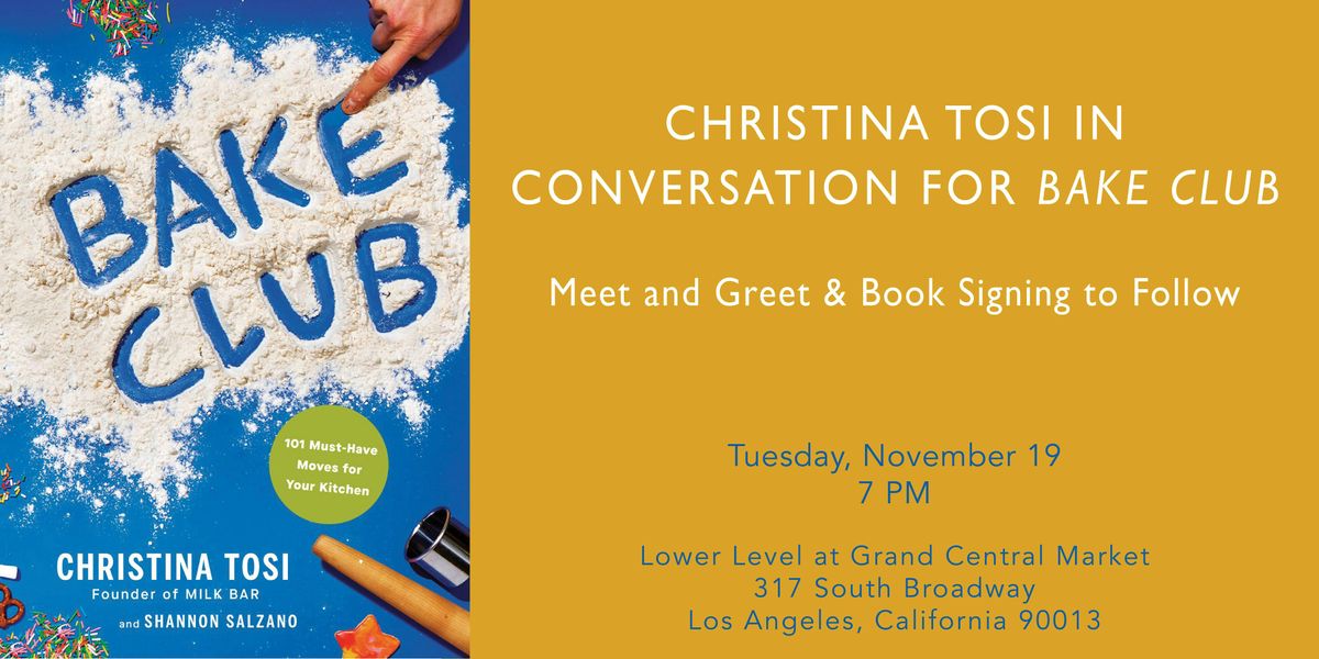 Christina Tosi in Conversation for Bake Club