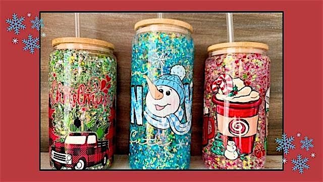 Make a Glittery Winter Snow Globe Tumbler