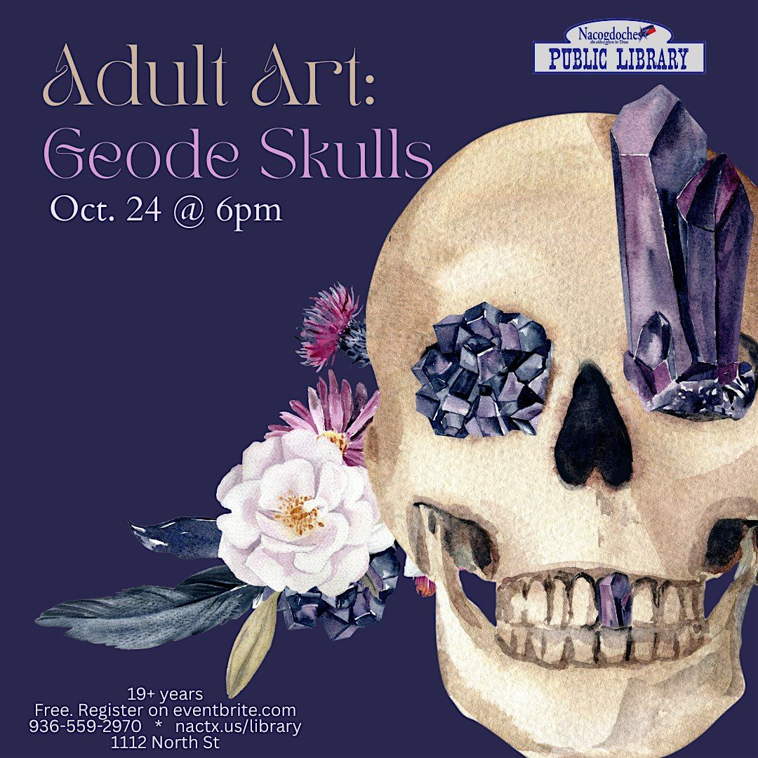Adult Art: Geode Skulls