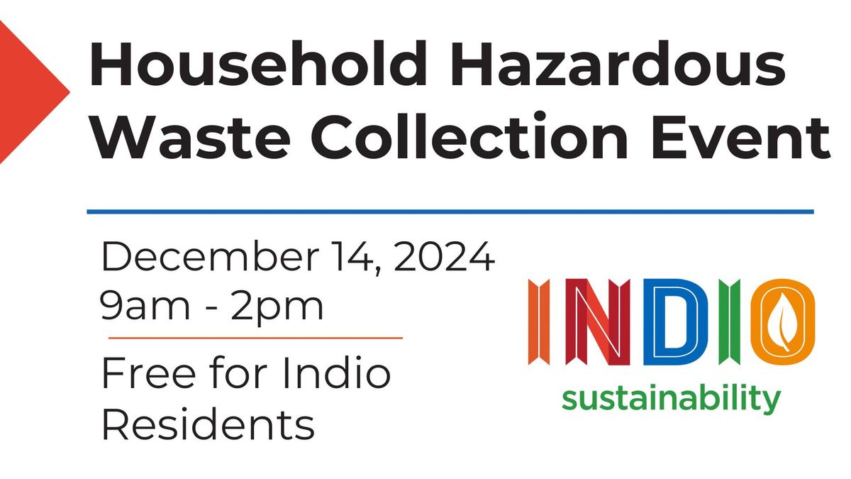 Household Hazardous Waste Collection Event - December 14