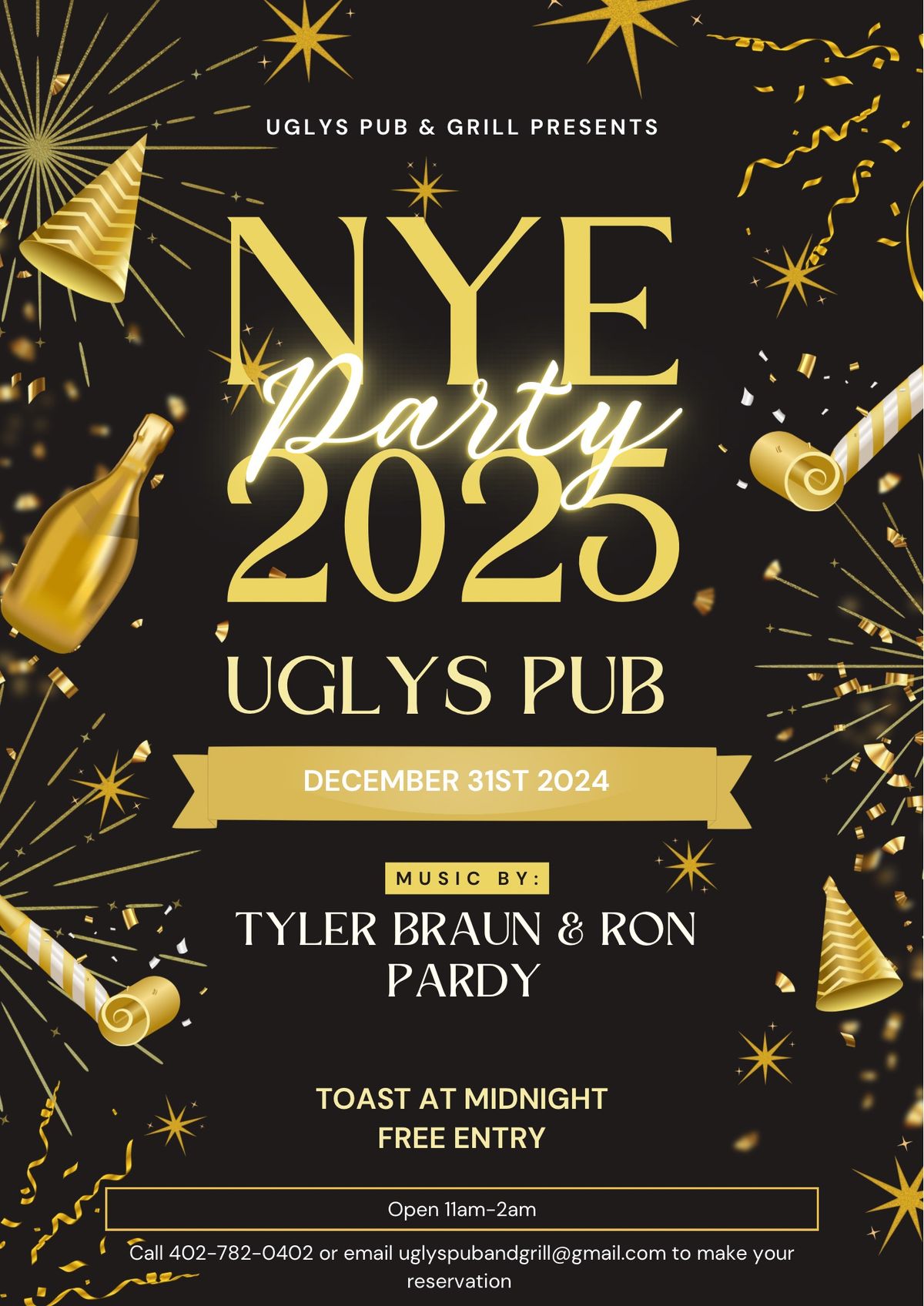 NYE PARTY 2025 AT UGLYS \ud83e\udd42\ud83c\udf89