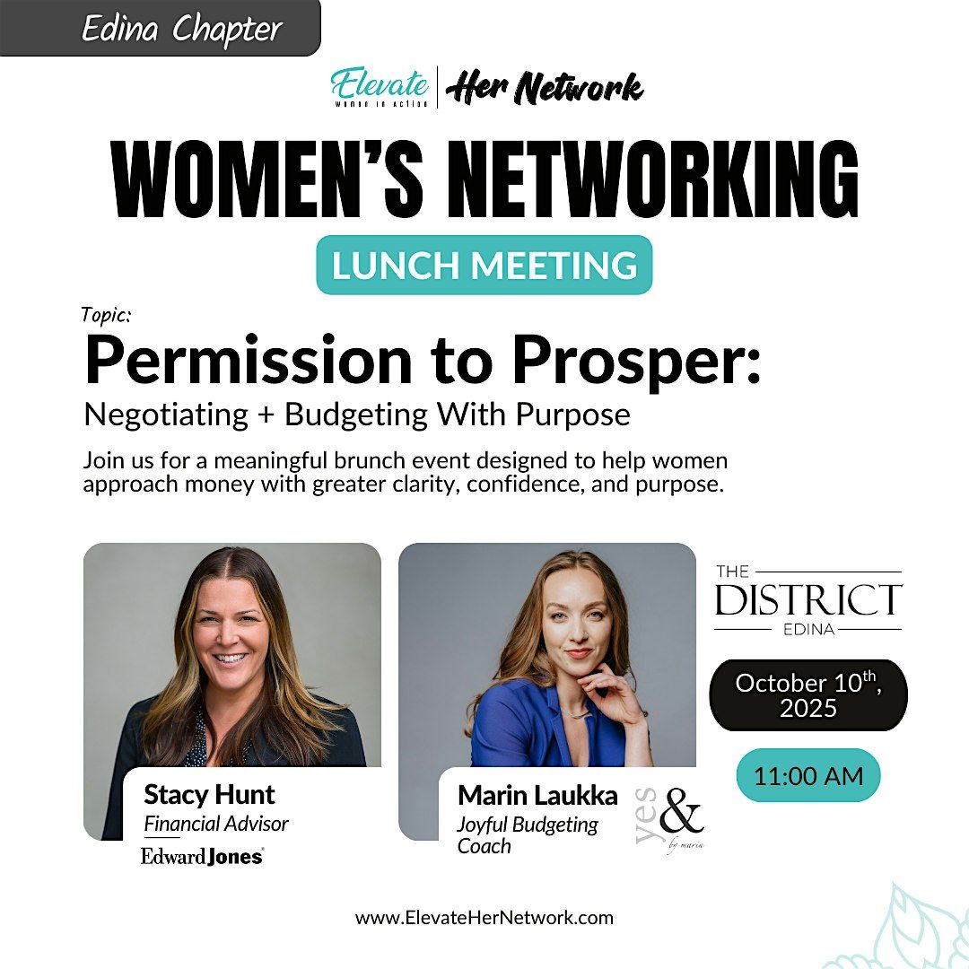 Elevate Her Lunch Meeting, featuring Stacy Hunt and Marin Laukka