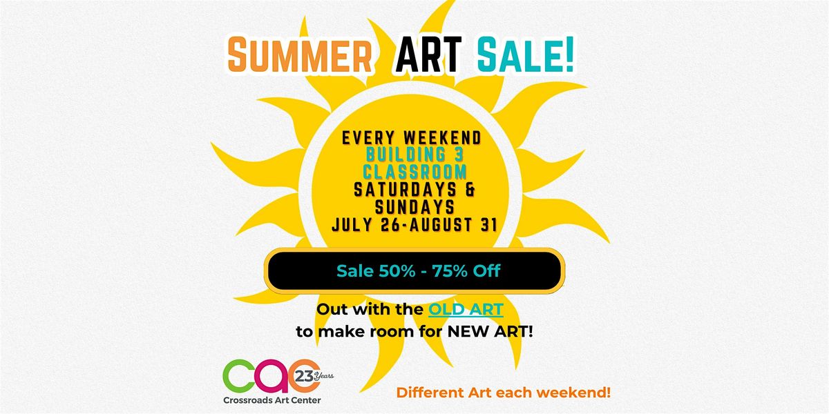 Artist Sign up for Weekend Sales Event August 16 & 17