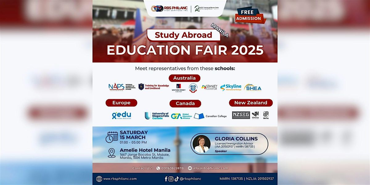 Manila Study Abroad Education Fair 2025 - FREE Visa Assessment