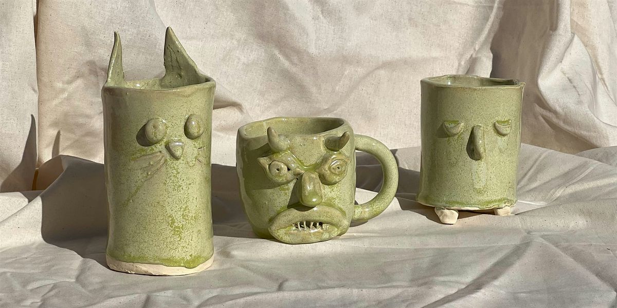 Fantastical Faces: Make Your Own Ceramic Mug - Intro to Pottery Class