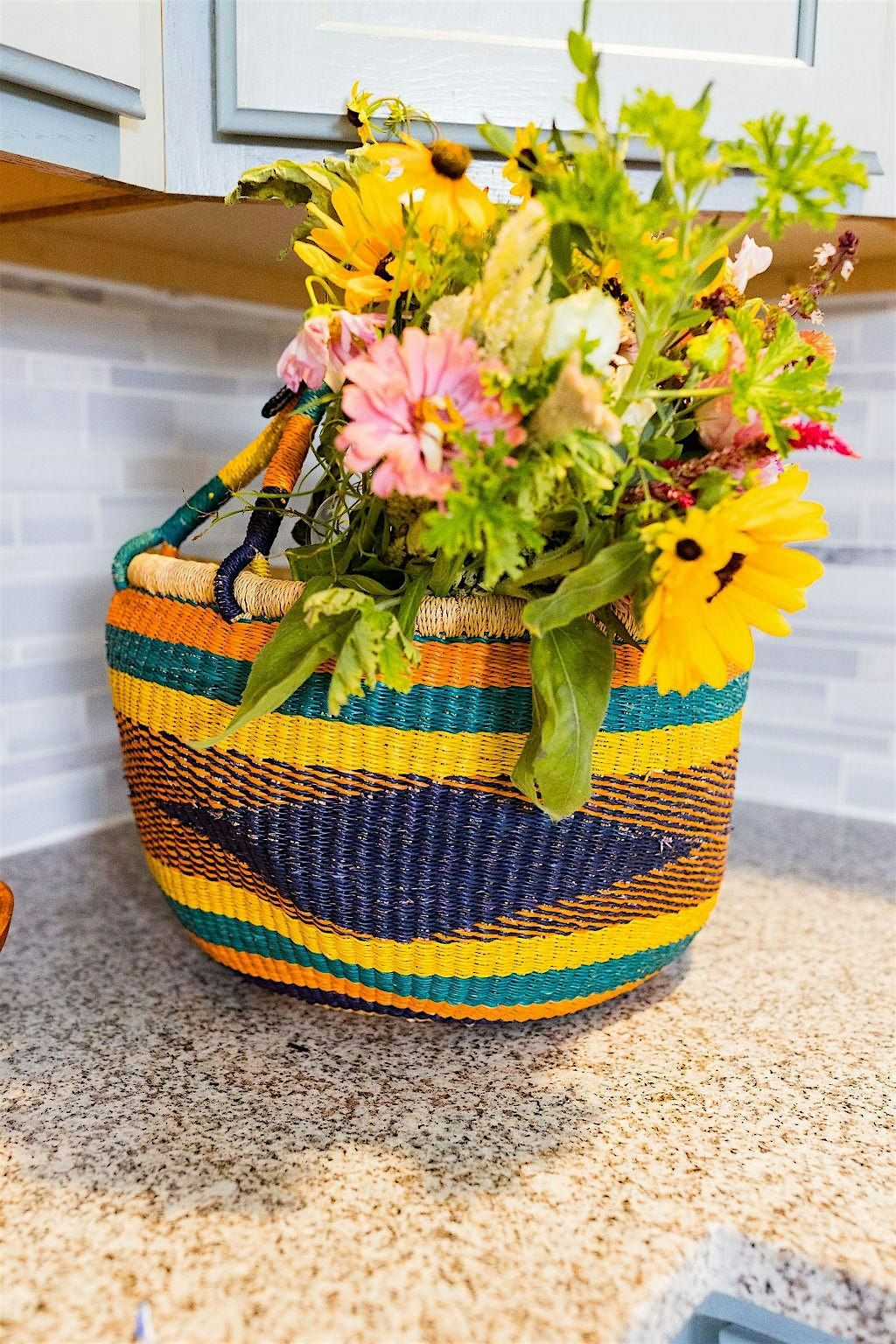 Fair trade baskets and decor sale. A warehouse sale that opens to the public once a year.