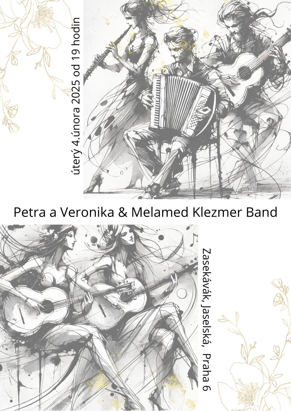 Veronika a Petra a Melamed Klezmer Band v Zasek\u00e1v\u00e1ku