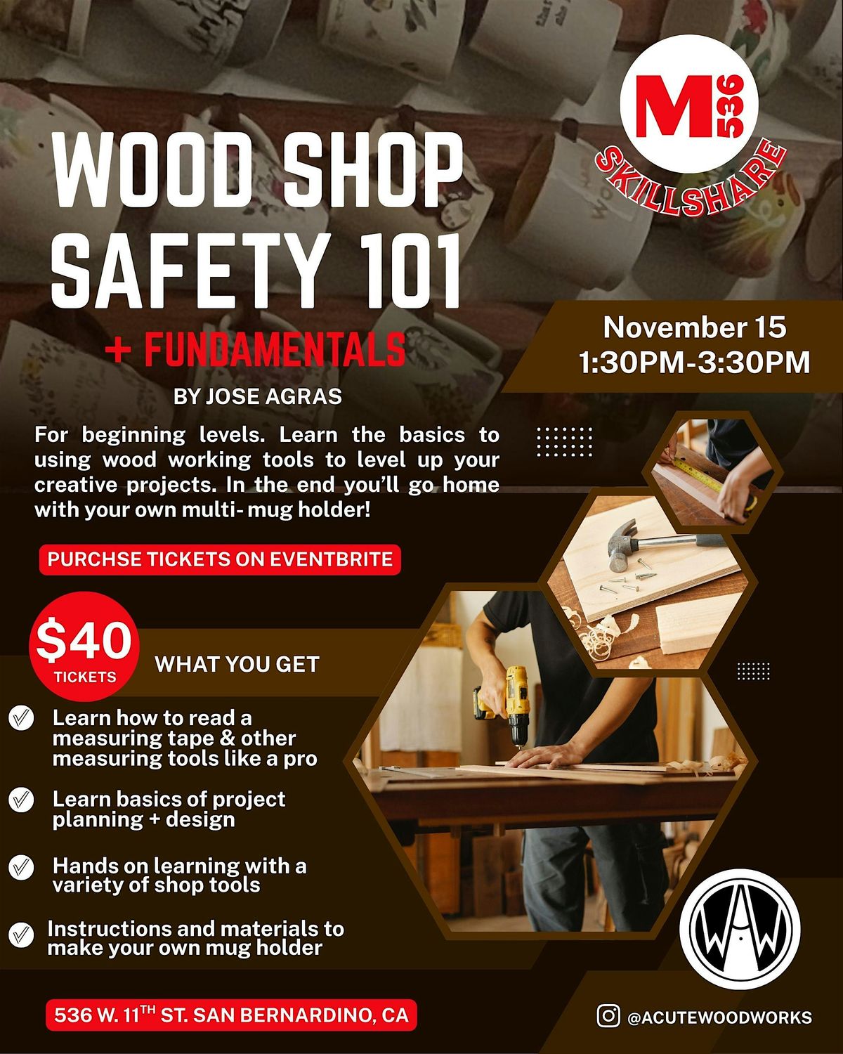 Wood Shop Safety 101 + Fundamentals