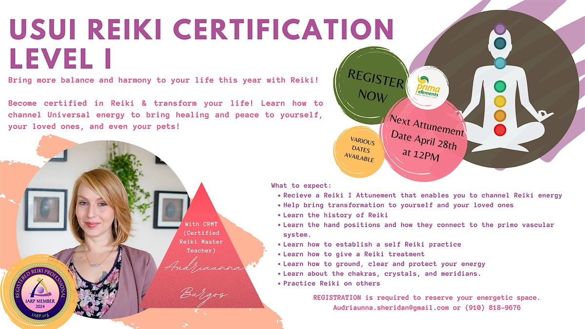Reiki Level I Training & Certification