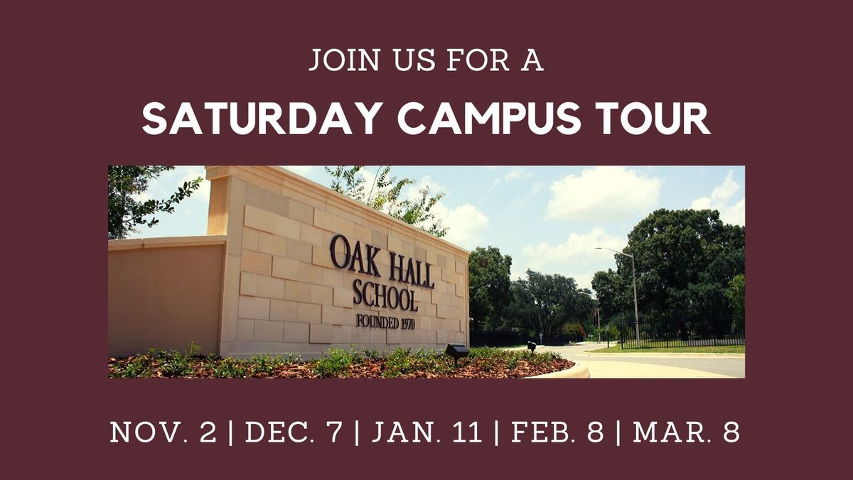 Saturday Campus Tour for Prospective Families