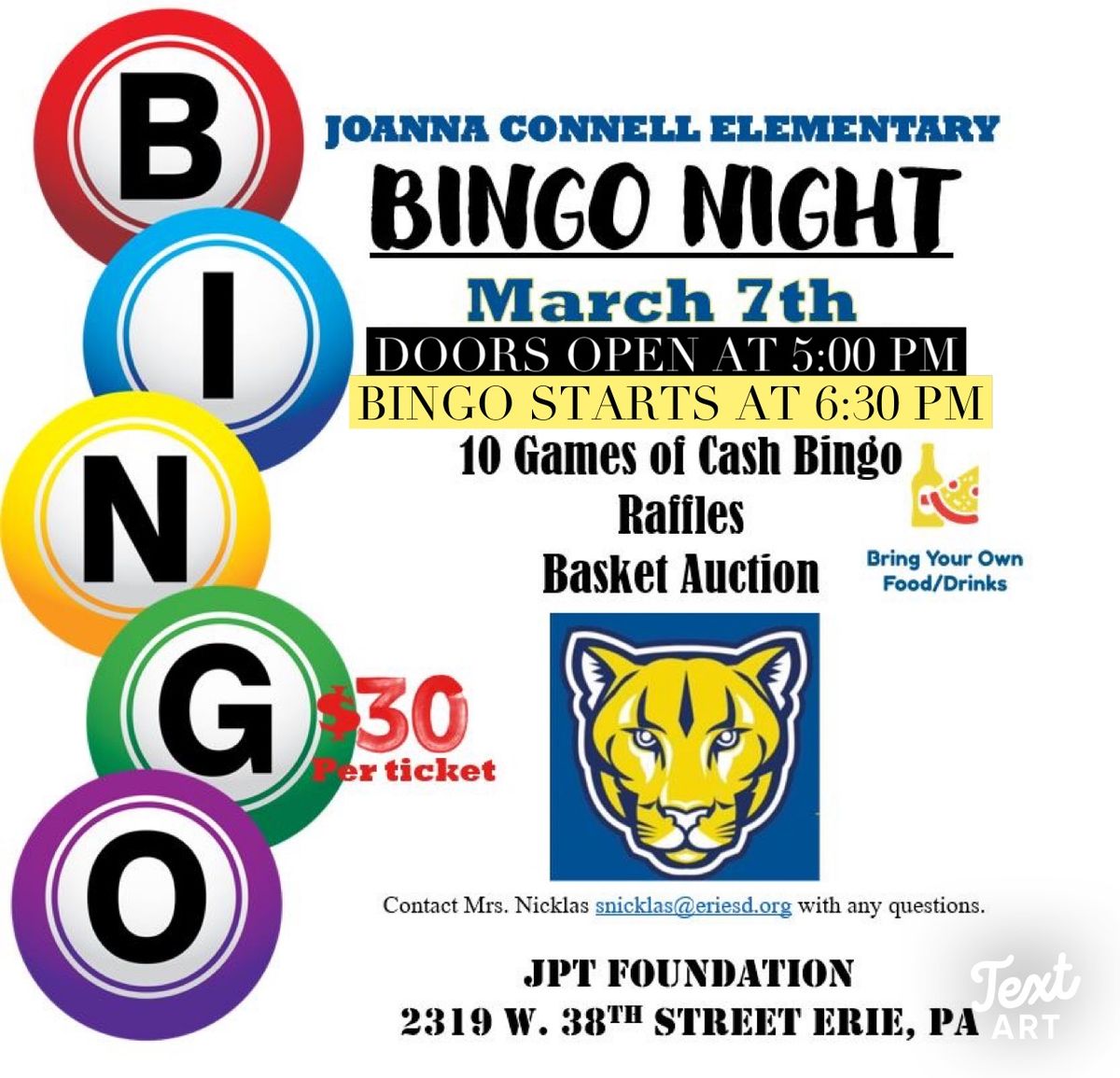 Connell Bingo Night