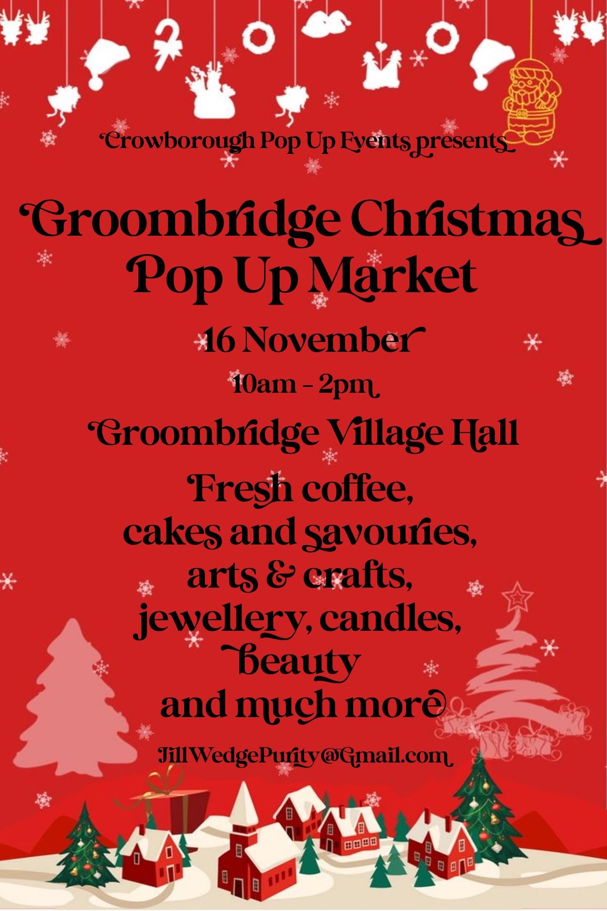 16 Nov Groombridge Christmas Pop Up Market