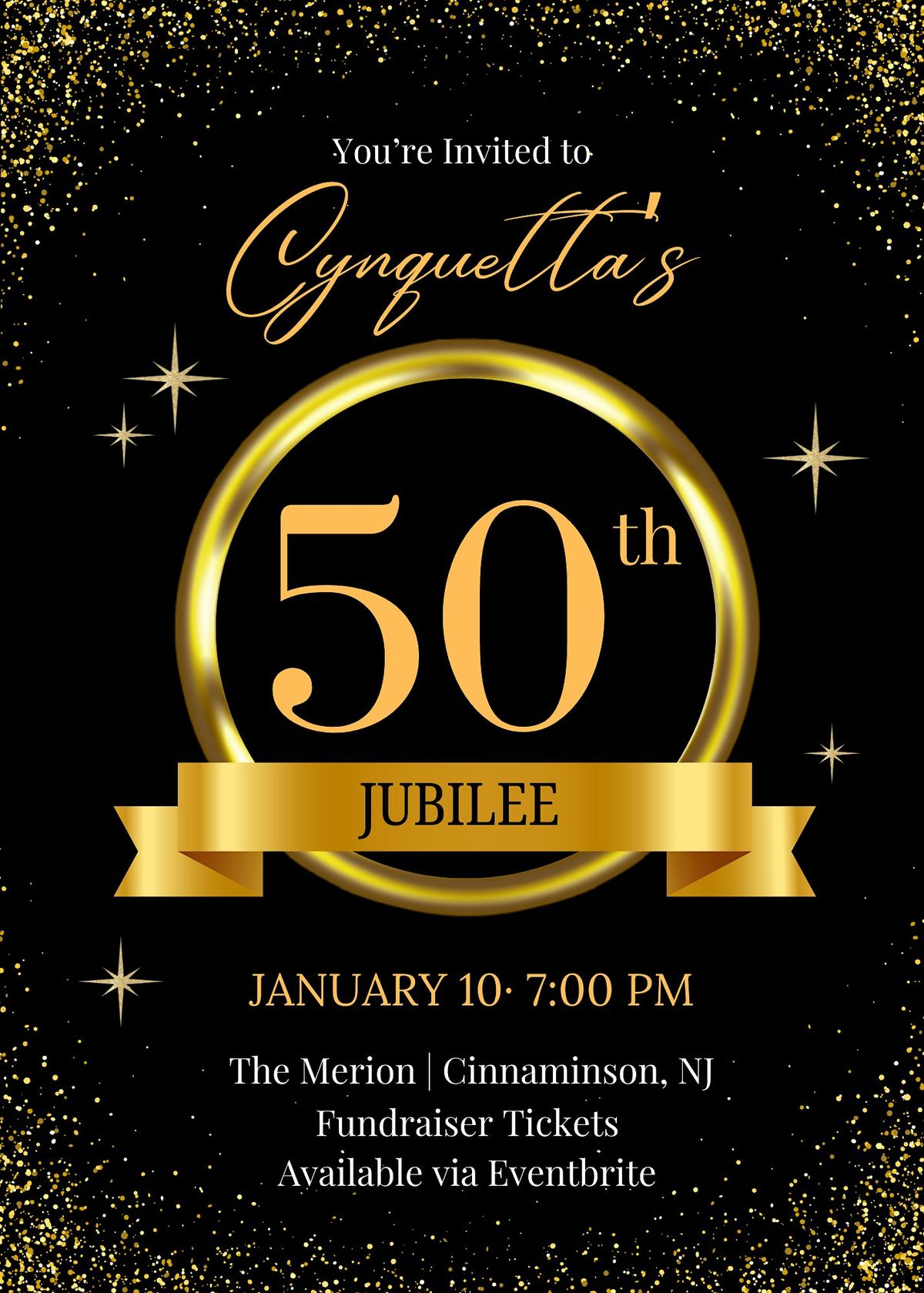 Cynquetta\u2019s 50th Jubilee Fundraiser