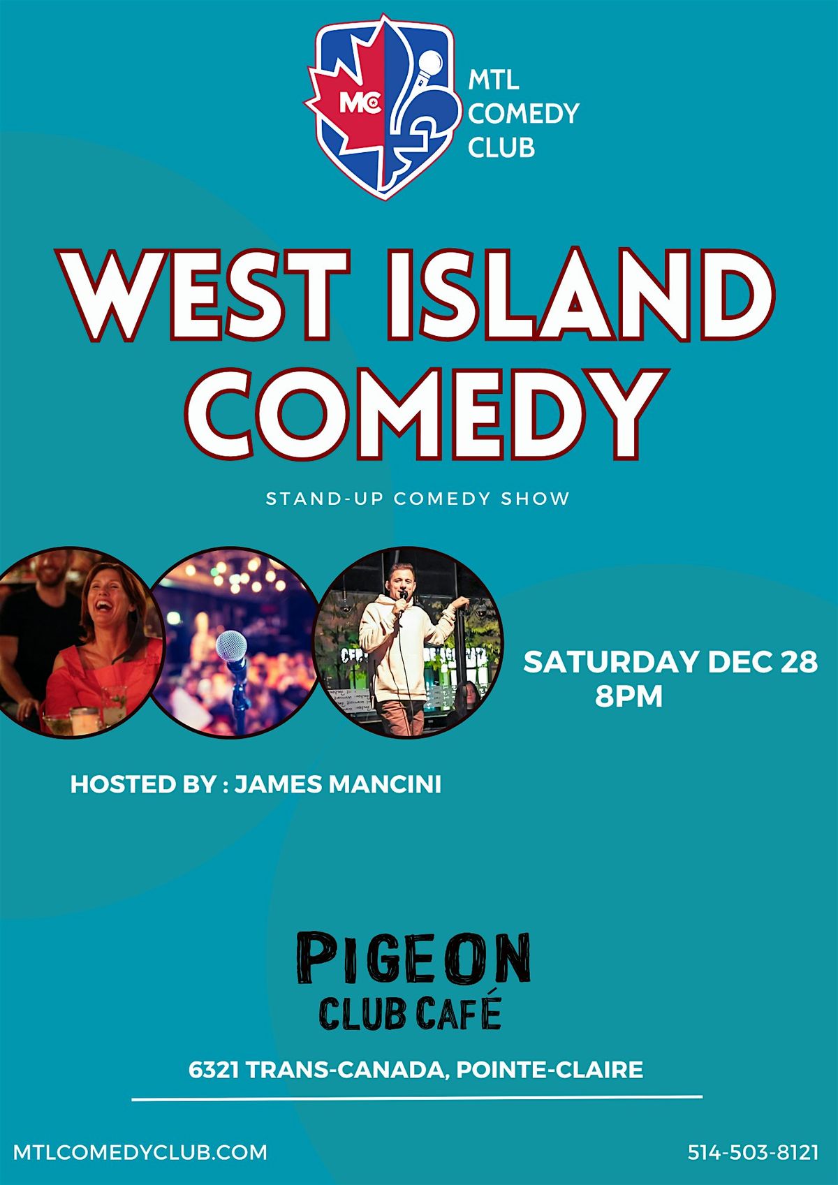 West Island Comedy: An Evening of Laughter! by MTLCOMEDYCLUB.COM