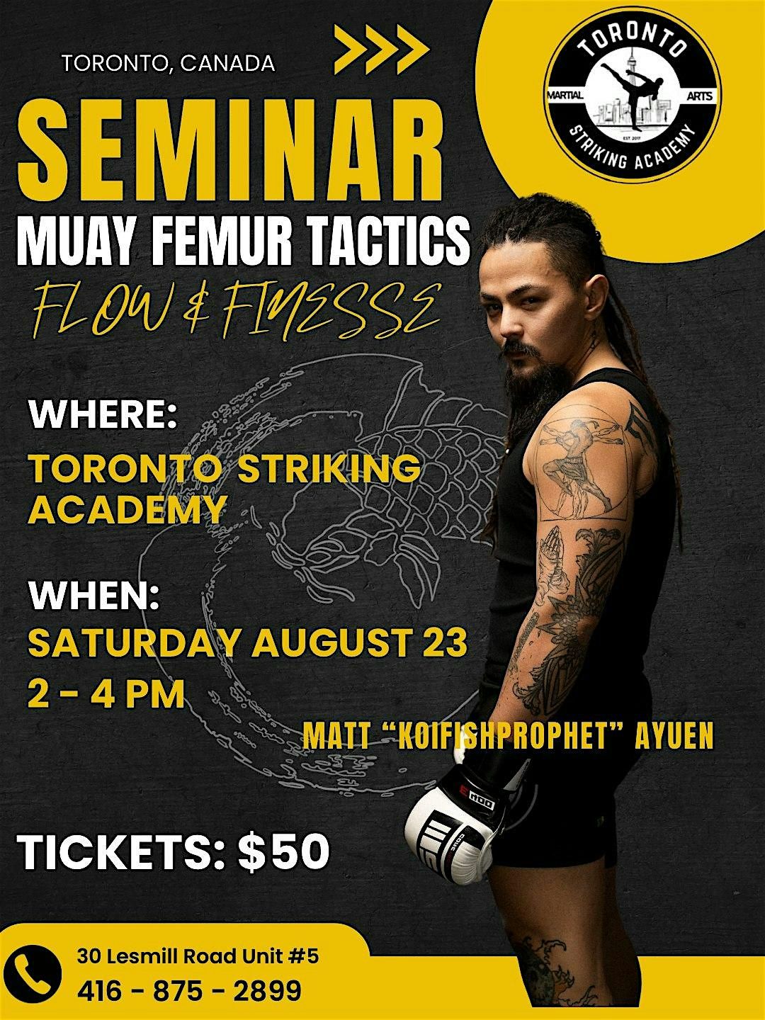 MATT "KOIFISHPROPHET" AYUEN MUAY FEMUR TACTICS