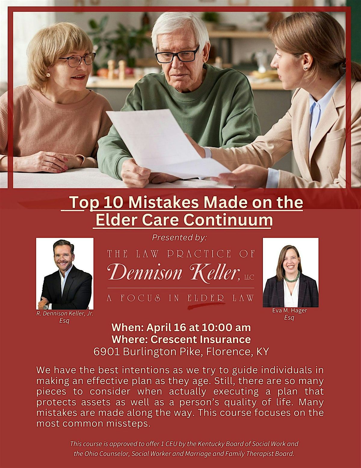 Top 10 Mistakes Made on the Elder Care Continuum