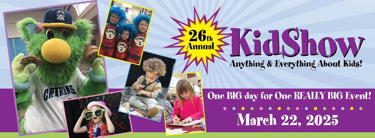 It's the 26th Annual KidShow!  Get ready for a fun-filled day at Great Lakes Mall on March 22! \ud83c\udf89