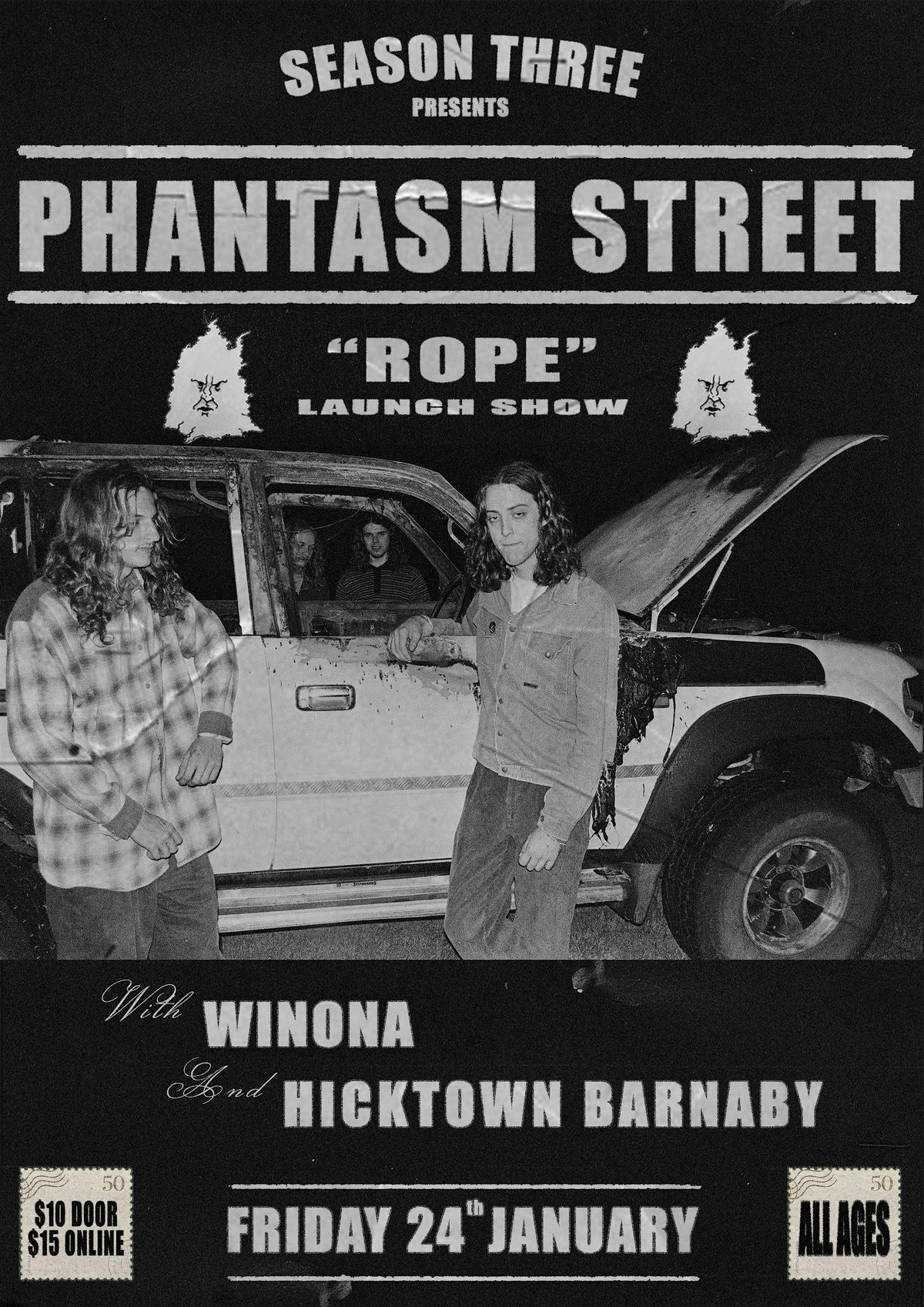 Phantasm Street "Rope" Single Launch w\/ Winona and Hicktown Barnaby