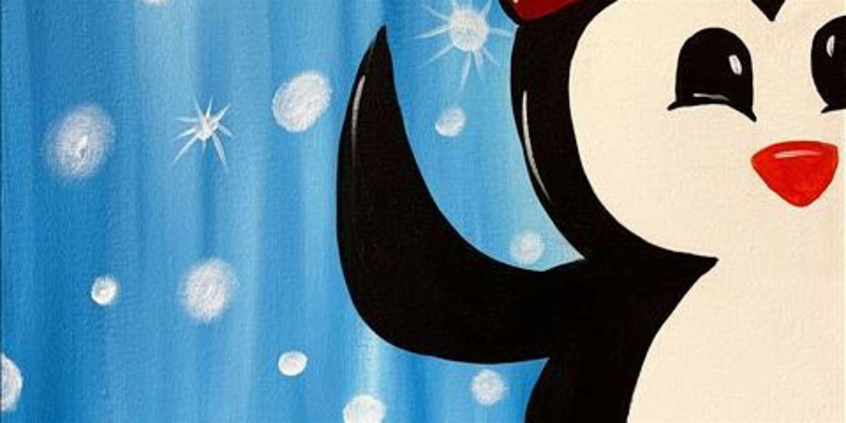 Snowy, Happy Penguin - Paint and Sip by Classpop!\u2122