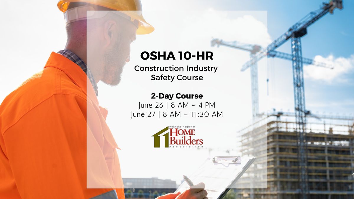 OSHA 10-hr Construction Industry Safety Course