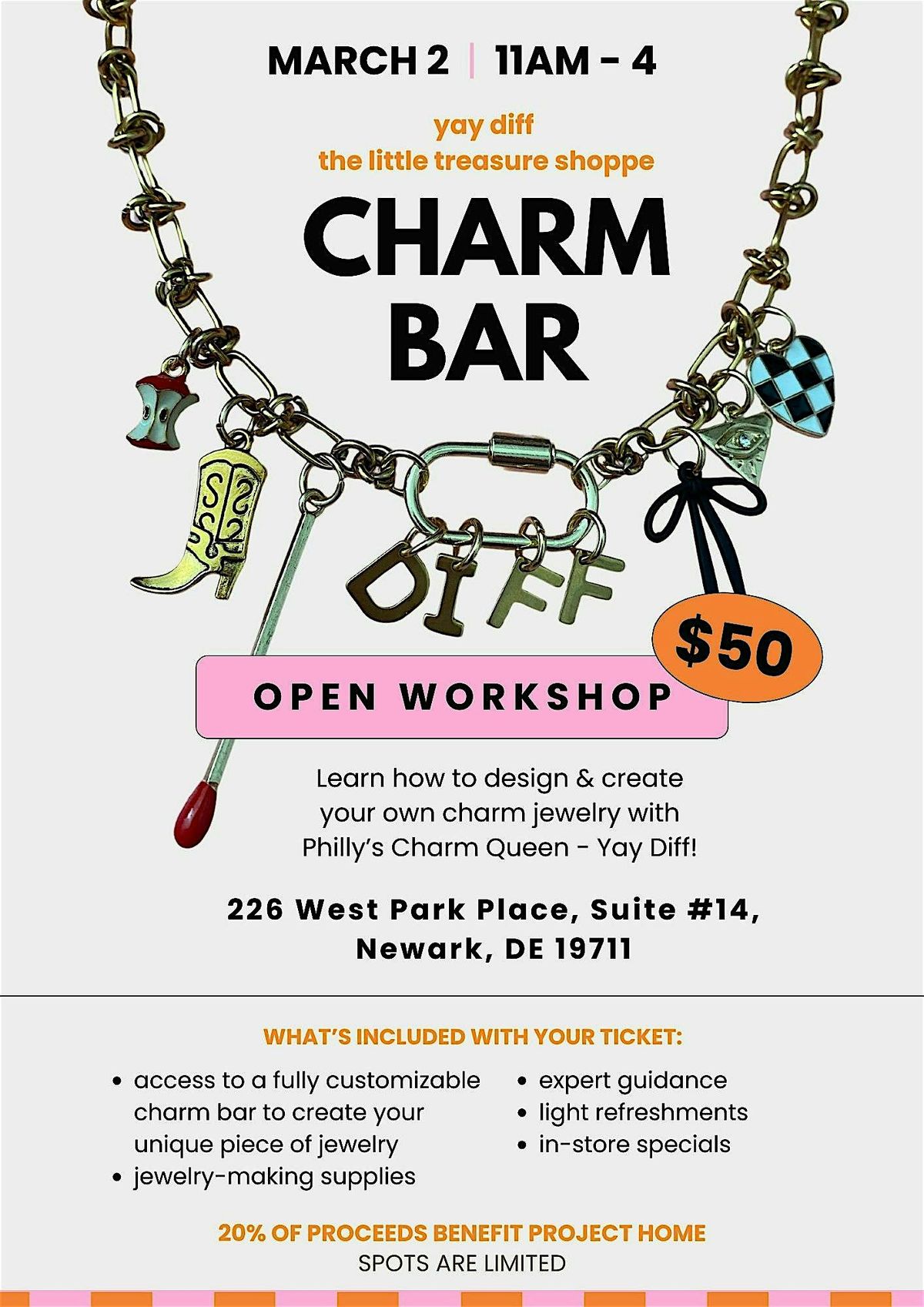 Charm Bar Open Workshop with Yay Diff & The Little Treasure Shoppe