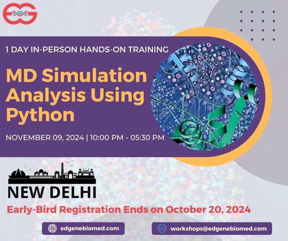 MD Simulation Analysis Using Python | 1-DAY IN-PERSON HANDS-ON TRAINING \ud83d\ude80