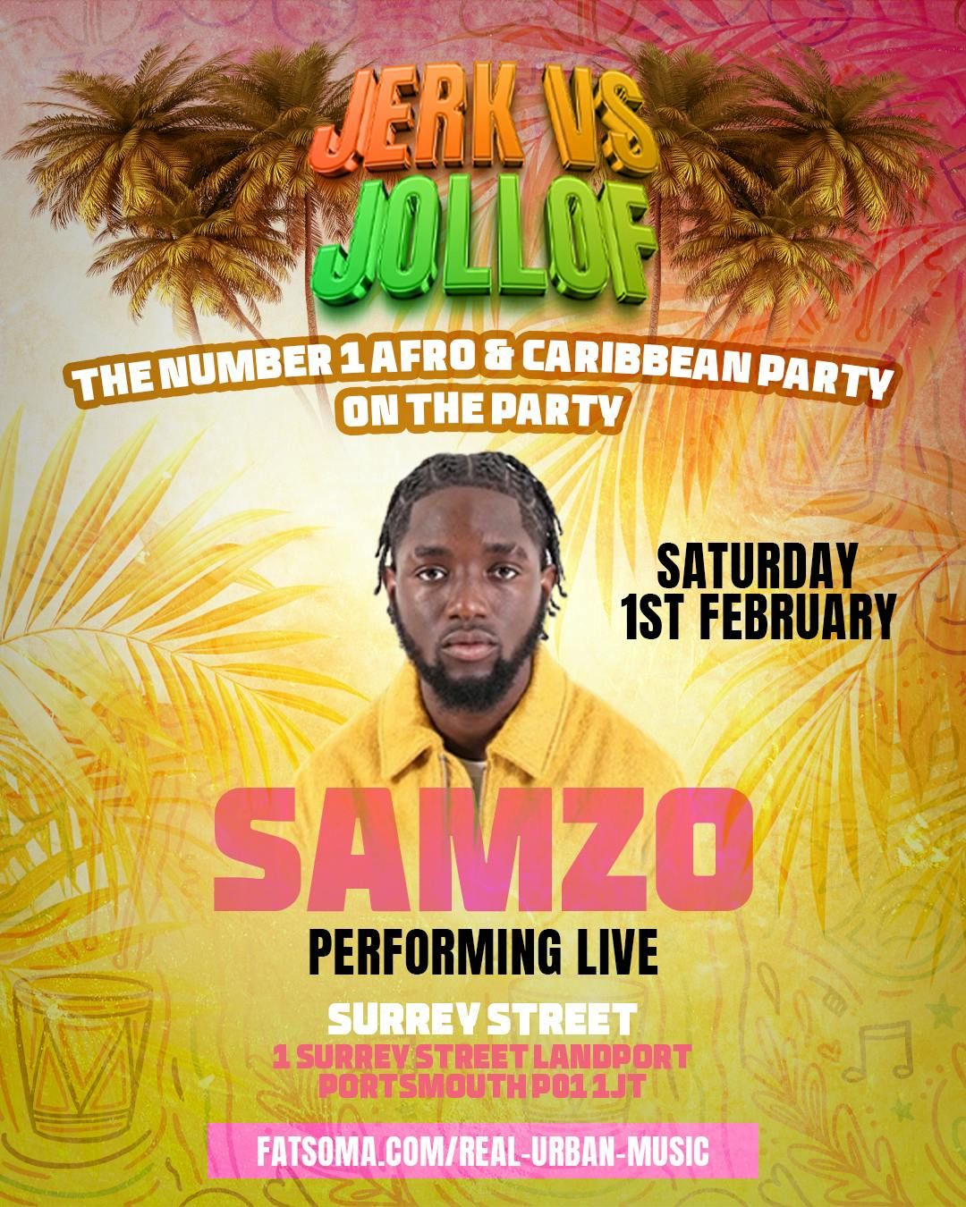 PORTSMOUTH JERK VS JOLLOF: SAMZO performing live