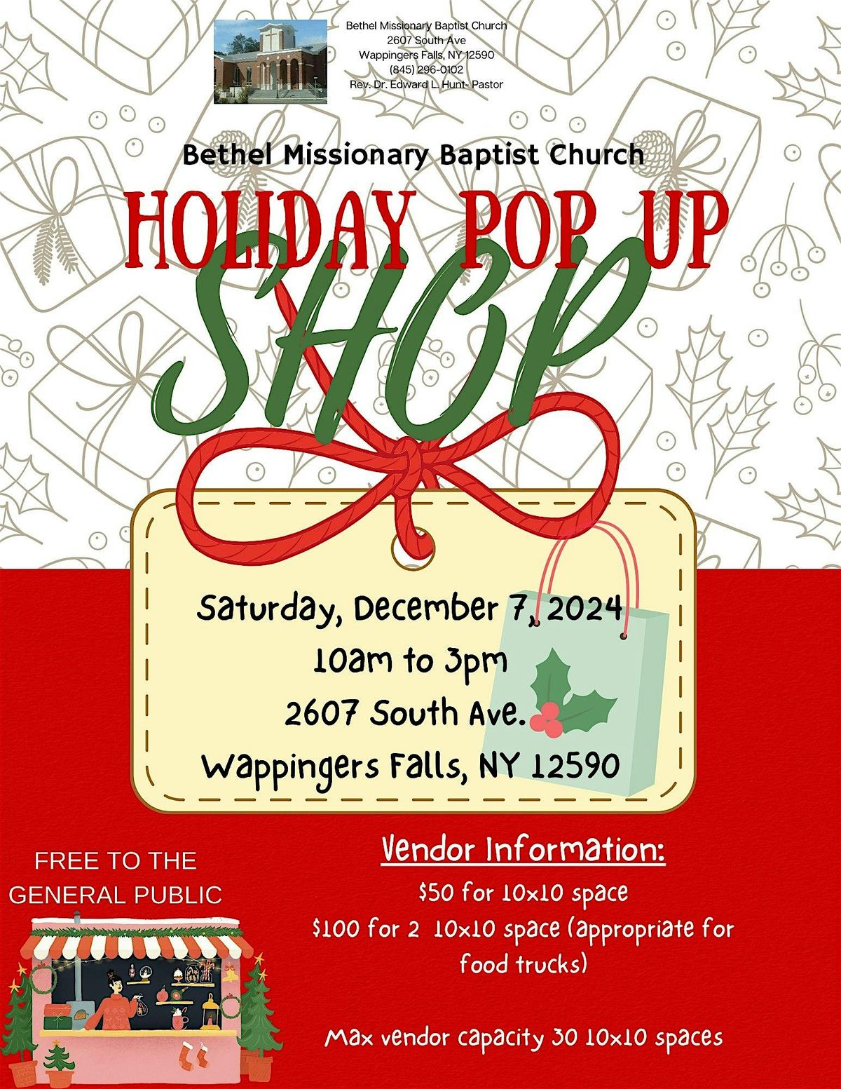 Bethel Missionary Church Holiday Pop Up Shops