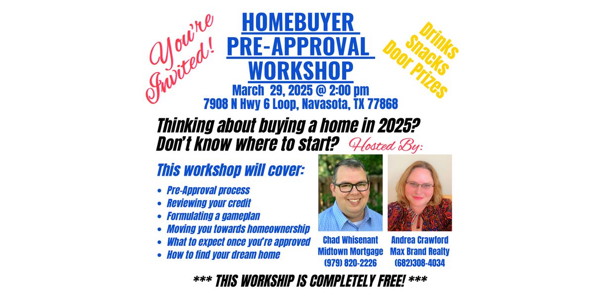 HOMEBUYER PRE-APPROVAL WORKSHOP