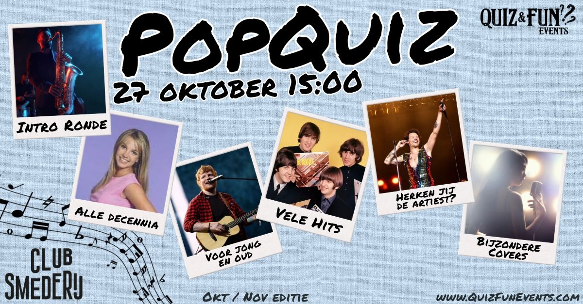 PopQuiz Oktober | Tilburg