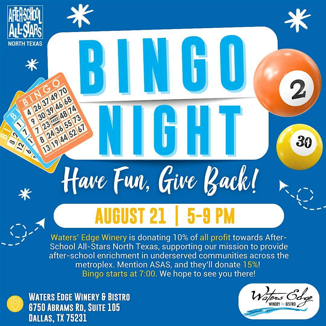 All-Star Bingo Giveback Event