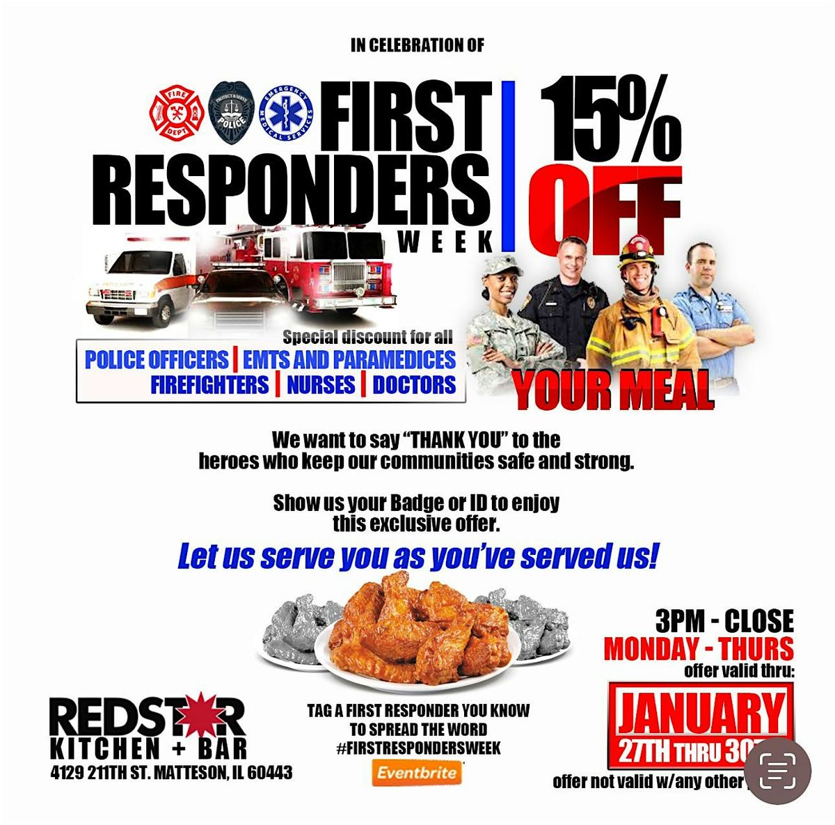 FIRST RESPONDERS APPRECIATION WEEK