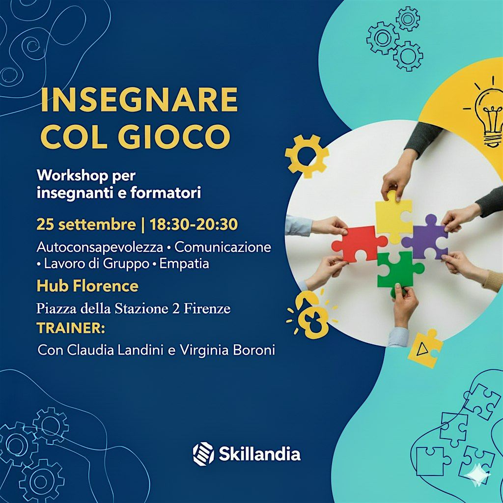 Workshop gratuito per insegnanti e formatori di giovani tra gli 11\/ 16 anni