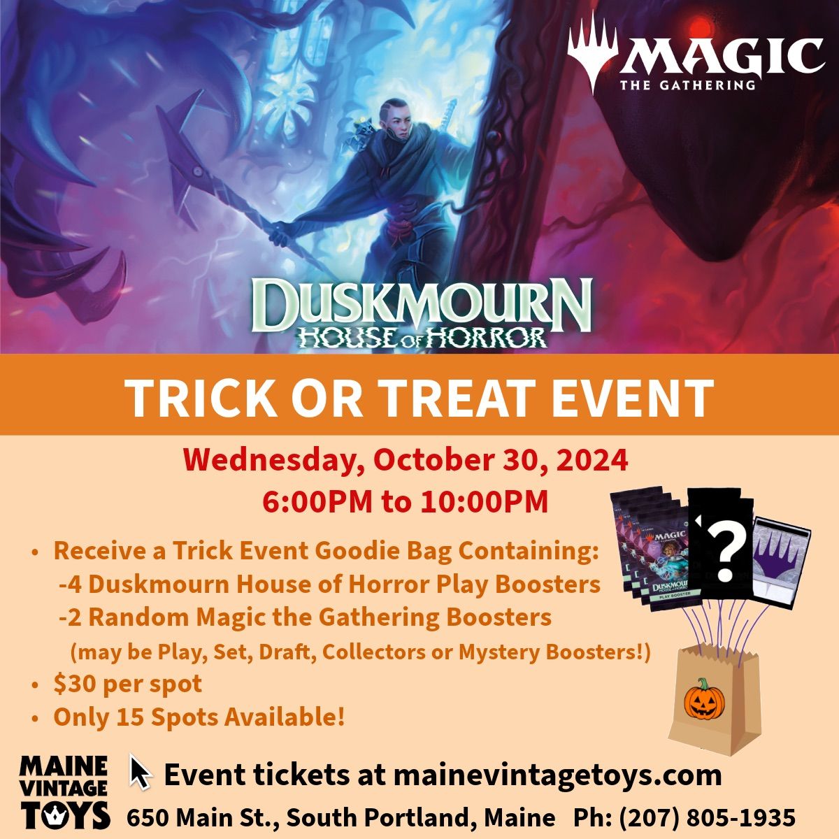 Magic the Gathering: Duskmourn House of Horror Trick or Treat Event 