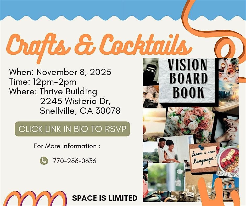 Crafts & Cocktails: Vision Board Book Party