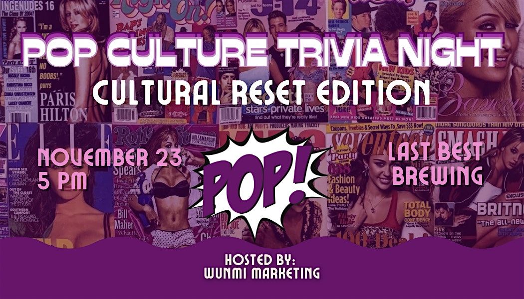 Wunmi Marketing Presents: Pop Culture Trivia Night