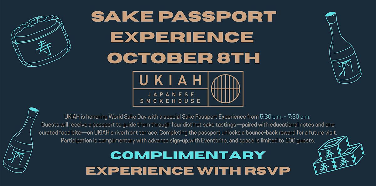 Complimentary Sake tasting +  Happy Hour at Ukiah Japanese Smokehouse