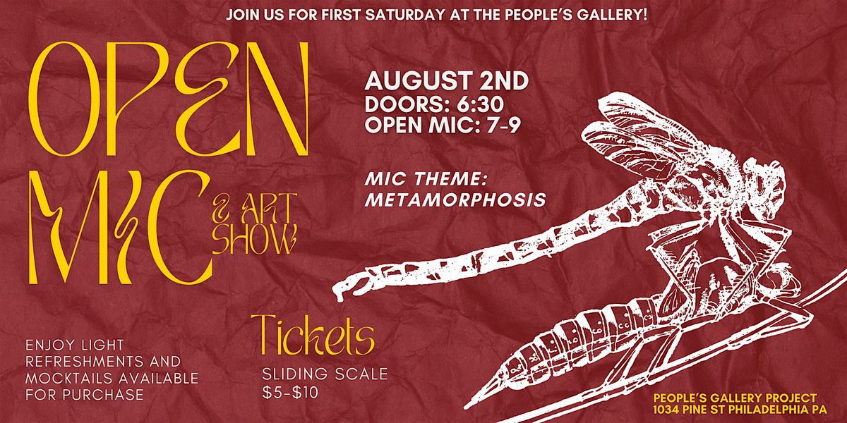 First Saturdays Open Mic + Art Show at People's Gallery Project