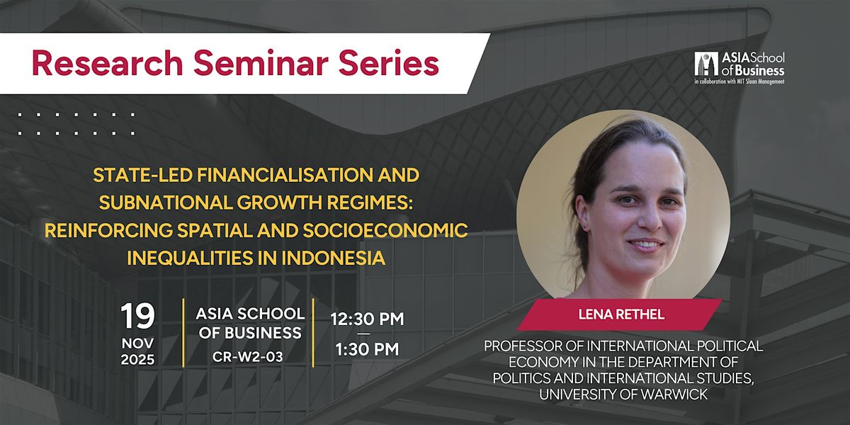 Research Seminar Series: Professor Lena Rethel