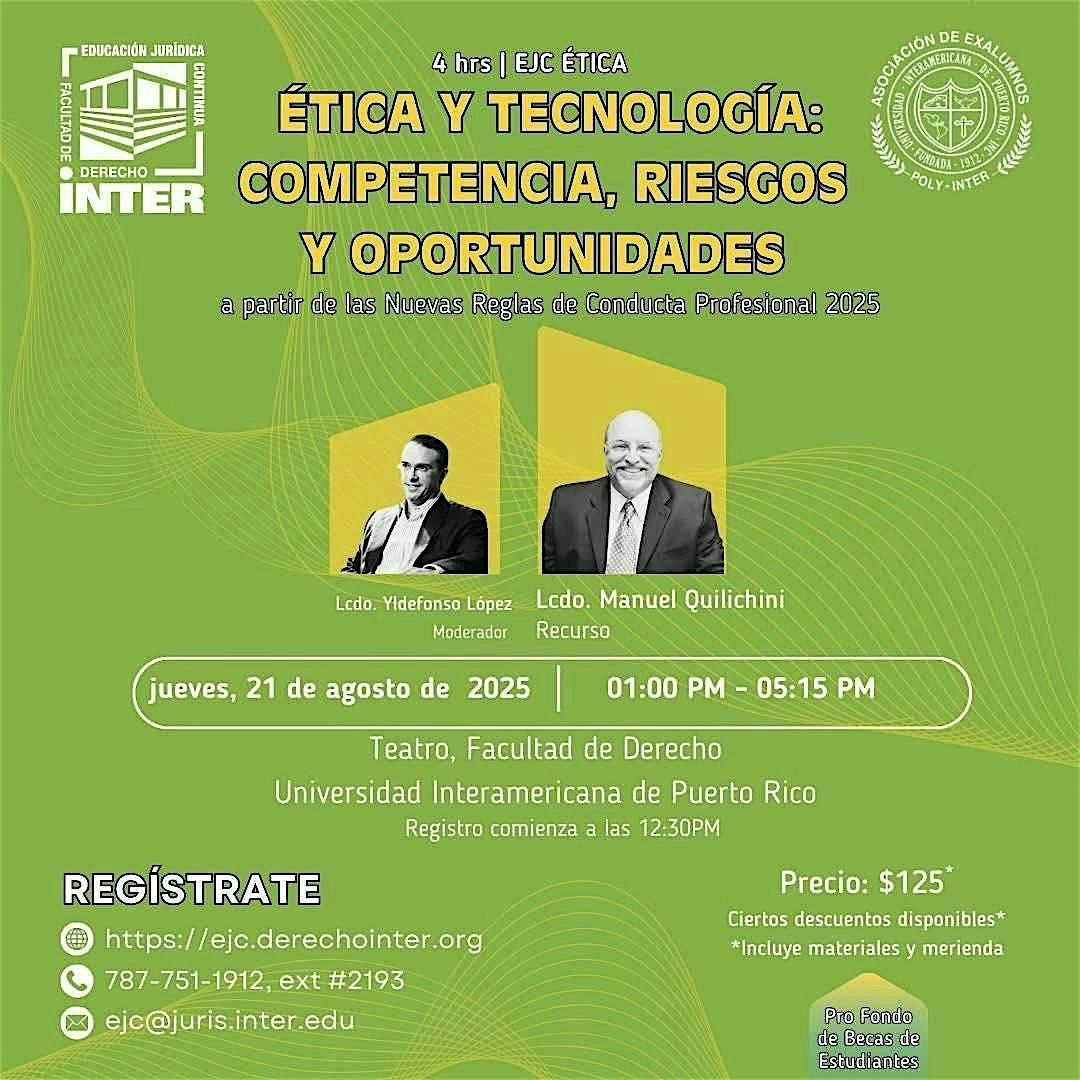 Educaci\u00f3n Jur\u00eddica Continua \u2013 4 hrs | EJC \u00c9TICA