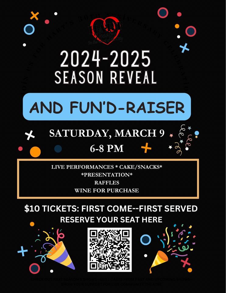 HART Theatre's 30th Anniversary and  2024\/2025 Season Reveal