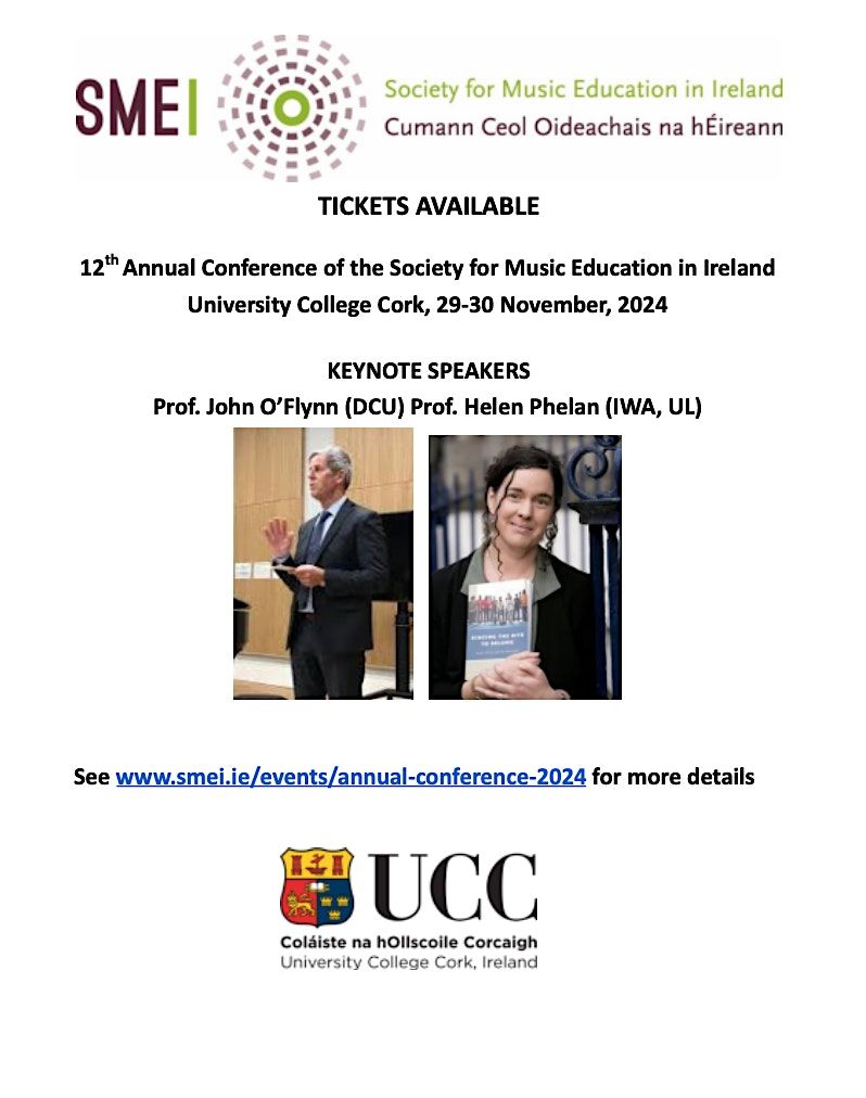 12th Annual Conference of the Society for Music Education in Ireland 2024