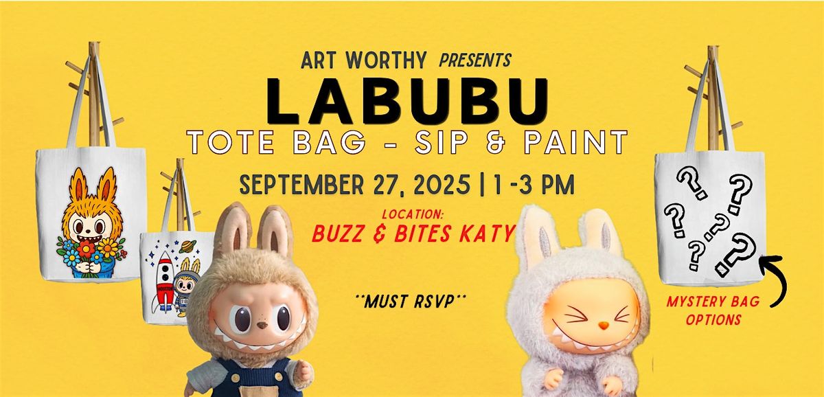 Little Monster Tote Bag Sip & Paint
