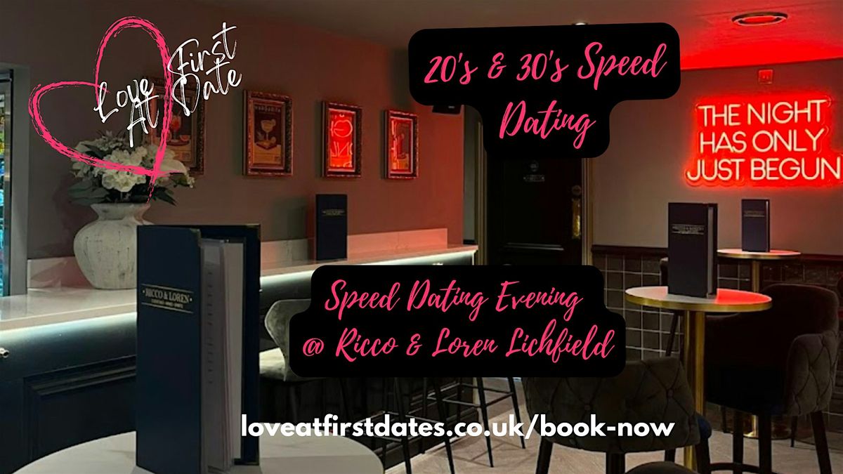 20's & 30's Speed Dating Evening in Lichfield