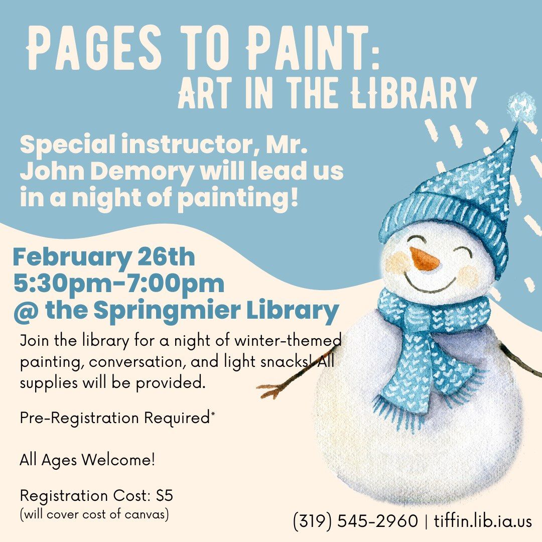 Pages to Paint - Art at the Library