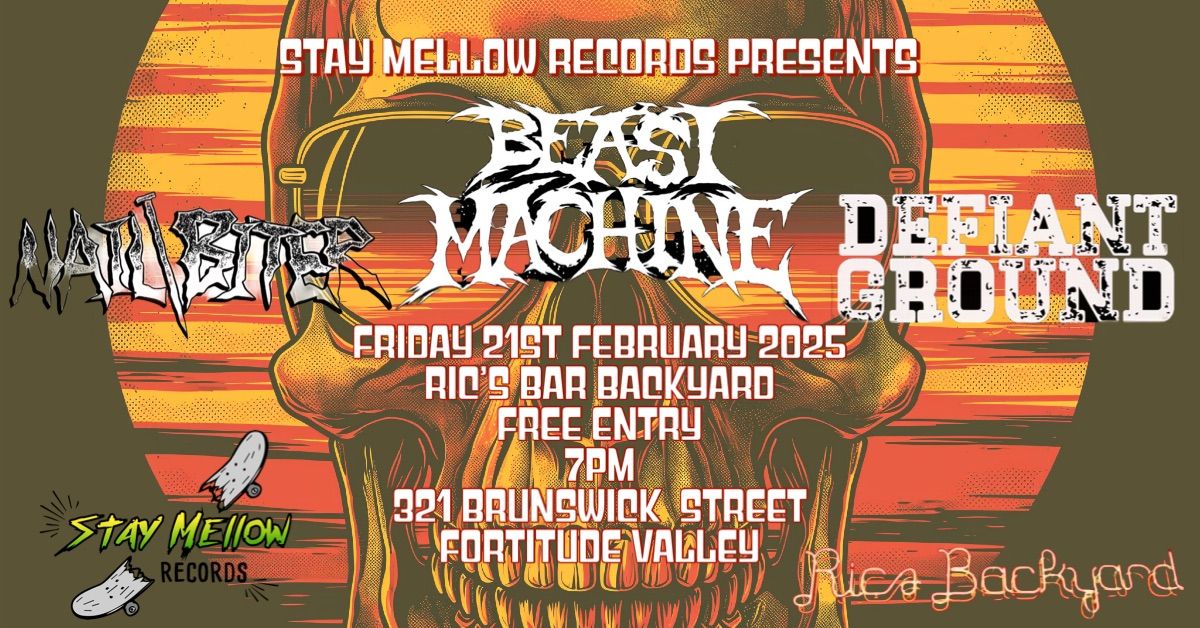 BEAST MACHINE + DEFIANT GROUND + NAIL\/BITER - Ric\u2019s Bar Backyard 