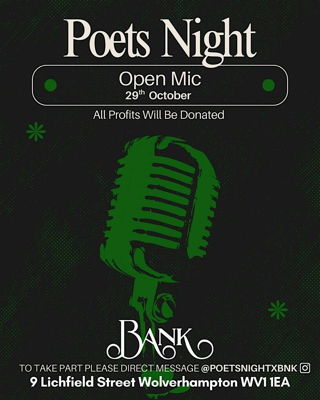 Poets night X BANK