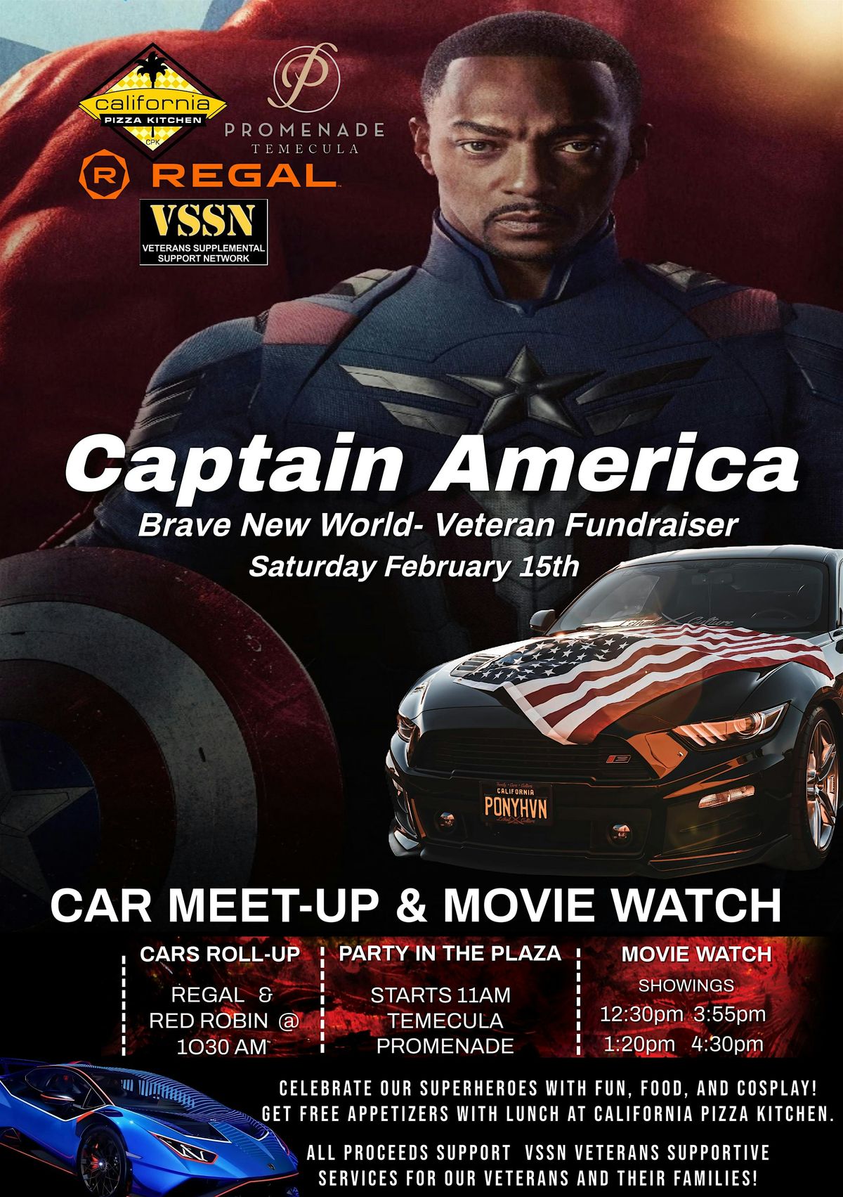 VSSN'S CARS & A MOVIE: Captain America- Brave New World